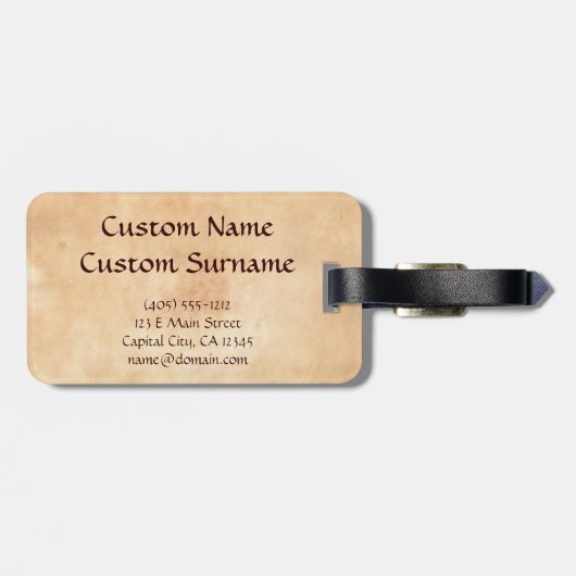 クールでクラシックなヴィンテージの日本の鬼の武士のトラ ラゲッジタグ (裏面横)