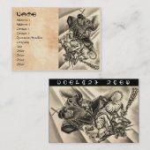 クールでクラシックなヴィンテージの日本の鬼の武士のトラ 名刺 (正面/裏面)