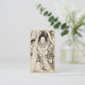 クールでクラシックなヴィンテージの日本の鬼インク入れ墨の芸術 名刺 (スタンド正面)