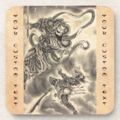 クールでクラシックなヴィンテージの日本の鬼インク入れ墨 コースター (正面)