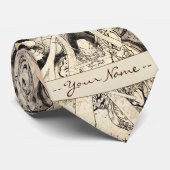 クールでクラシックなヴィンテージの日本の鬼インク入れ墨 ネクタイ (ロール)