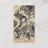 クールでクラシックなヴィンテージの日本の鬼インク入れ墨 名刺 (裏面)