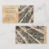 クールでクラシックなヴィンテージの日本の鬼インク入れ墨 名刺 (正面/裏面)