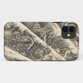 クールでクラシックなヴィンテージの日本の鬼インク入れ墨 Case-Mate iPhoneケース (裏面(横))