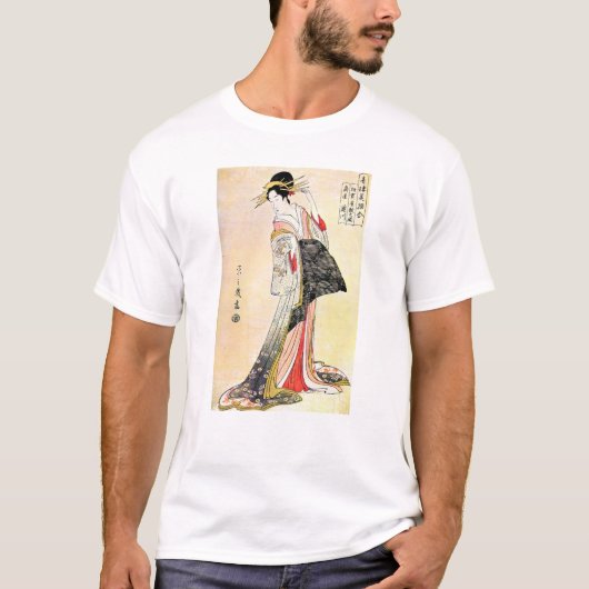 クールでクラシックな東洋の日本のな芸者の芸術 Tシャツ (正面)