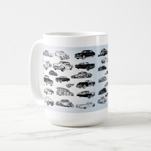 クールでクラシックな車のマグ コーヒーマグカップ (正面左)
