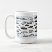 クールでクラシックな車のマグ コーヒーマグカップ (左)