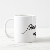 クールでグランジなフォントが付いているNostramadusのマグ コーヒーマグカップ (左)