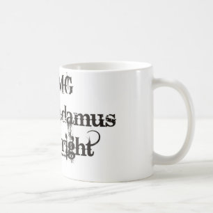 クールでグランジなフォントが付いているNostramadusのマグ コーヒーマグカップ