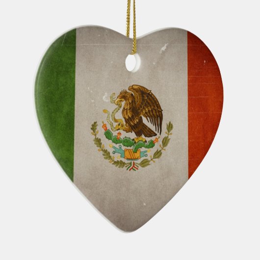 クールでグランジなメキシコのメキシコ旗 セラミックオーナメント (右)