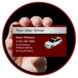 クールでシンプルなUberドライバー配車サービス 名刺