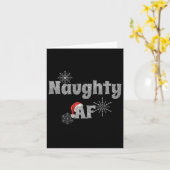 クールでスノーなughty af おもしろくてわがままなクリスマス カード (黄色い花)