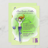 クールでチルなスイート16の誕生日パーティー招待状 招待状 (正面/裏面)