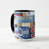 クールでパーソナライズなアイスホッケーファンかプレーヤー マグカップ (正面左)