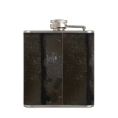 クールでパーソナライズなヴィンテージのグランジなバスケットボールのフラスコ フラスク (裏面)