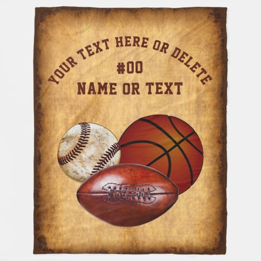 クールでパーソナライズなヴィンテージの一見は毛布を遊ばします フリースブランケット (正面)