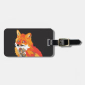 クールでファンキーなキツネ ラゲッジタグ (正面横)