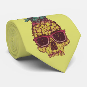クールでファンキーなギークのパイナップルパンクのカスタムな色 ネクタイ