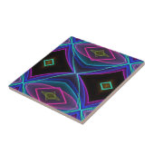 クールでファンキーなネオン蛍光着色されたパターン タイル (側面)