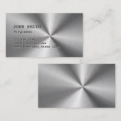 クールでフェイクなステンレス鋼プログラマー名刺 名刺 (正面/裏面)