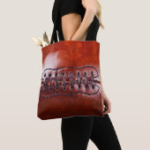 クールでフェイクなヴィンテージのフットボールのトートバックかあなたの写真 トートバッグ (クローズアップ)