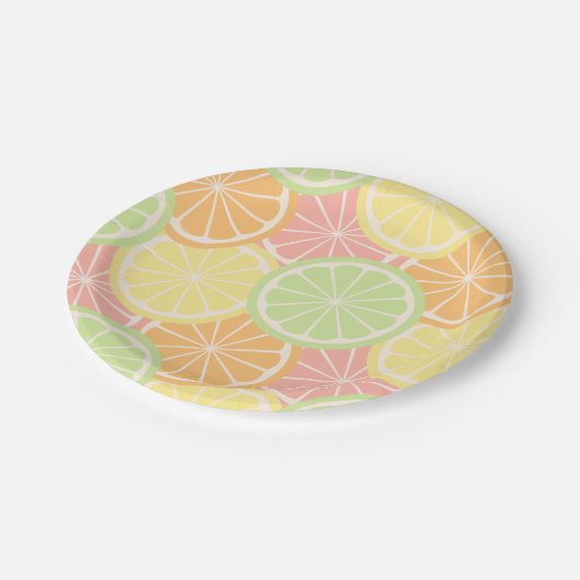 クールでフルーツのような夏の誕生会の供給 ペーパープレート (アングル)