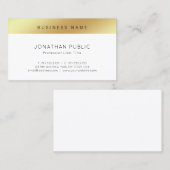 クールでミニマルなモダンのお洒落な金ゴールドの平野のトレンディー 名刺 (正面/裏面)