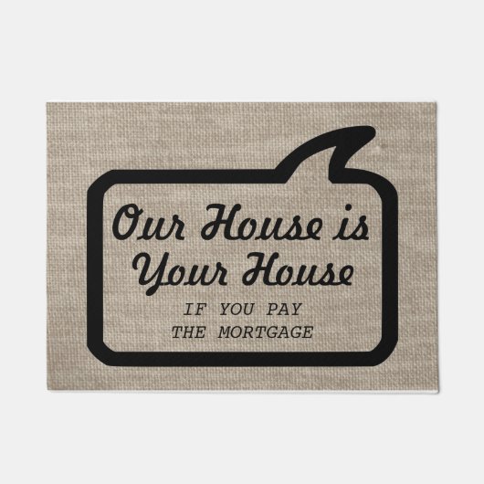 クールでモダンでおもしろいな陽気に失礼 ドアマット (正面)