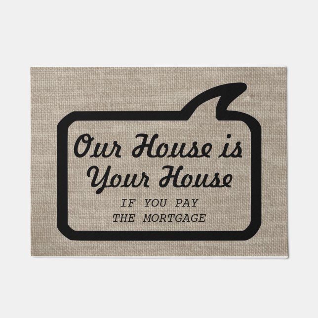 クールでモダンでおもしろいな陽気に失礼 ドアマット (正面)