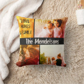 クールでモダンで名前入りな一流メッセージおよび写真 クッション (ブランケット)