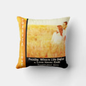 クールでモダンで名前入りな一流メッセージおよび写真 クッション (裏面)