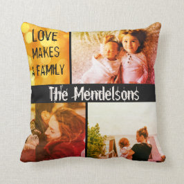 クールでモダンで名前入りな一流メッセージおよび写真 クッション