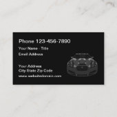クールでモダンで車のなビジネス 名刺 (裏面)