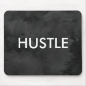 クールでモダンで黒い水彩画の芸術のハッスルのタイポグラフィ マウスパッド (正面)