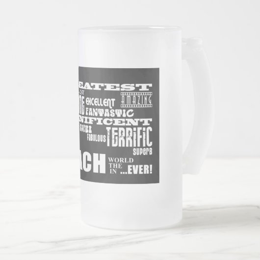 クールでモダンなおもしろいのコーチの最も素晴らしいコーチの世界 フロストグラスビールジョッキ (正面右)