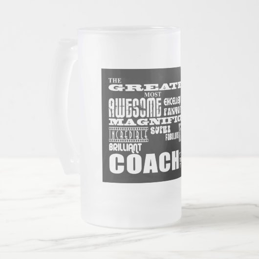クールでモダンなおもしろいのコーチの最も素晴らしいコーチの世界 フロストグラスビールジョッキ (正面左)