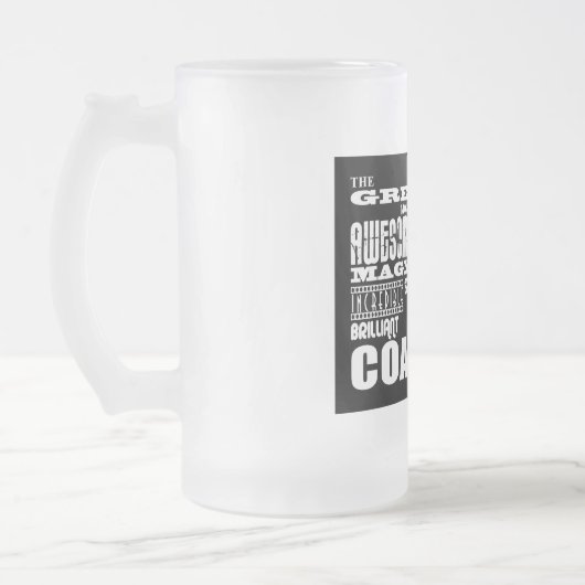クールでモダンなおもしろいのコーチの最も素晴らしいコーチの世界 フロストグラスビールジョッキ (左)