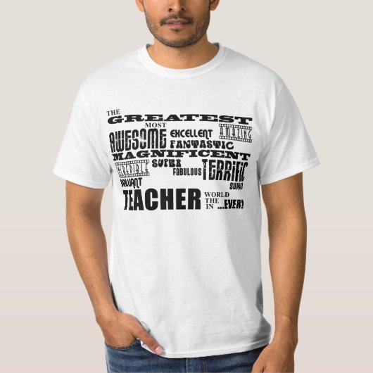 クールでモダンなおもしろいの先生: 最も素晴らしい先生の世界 Tシャツ (正面)