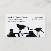 クールでモダンなクリーニングサービス 名刺