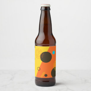 クールでモダンなトレンディなメンフィスイラスト ビールラベル