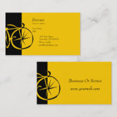 クールでモダンなバイクのコンテンポラリーでアートなバイクの木版画 名刺 (正面/裏面)