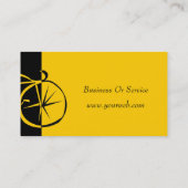 クールでモダンなバイクのコンテンポラリーでアートなバイクの木版画 名刺 (裏面)