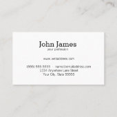 クールでモダンなヒップスターの名刺のデザイン 名刺 (裏面)