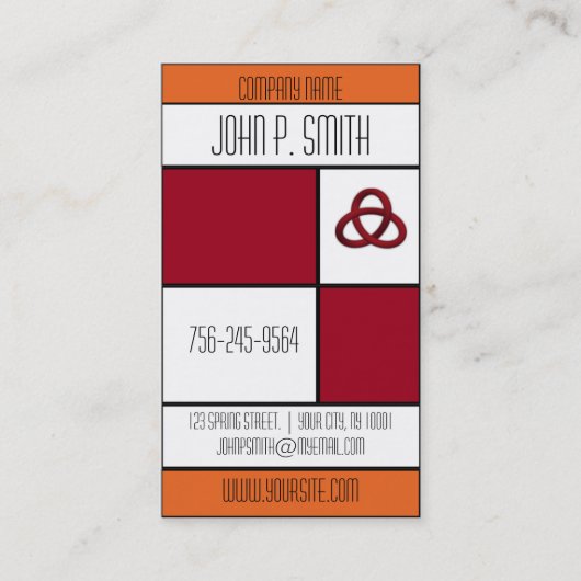 クールでモダンなプロフェッショナルによって囲まれる名刺 名刺 (正面)