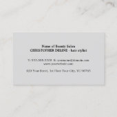 クールでモダンな暗藍色は美容師を切ります 名刺 (裏面)