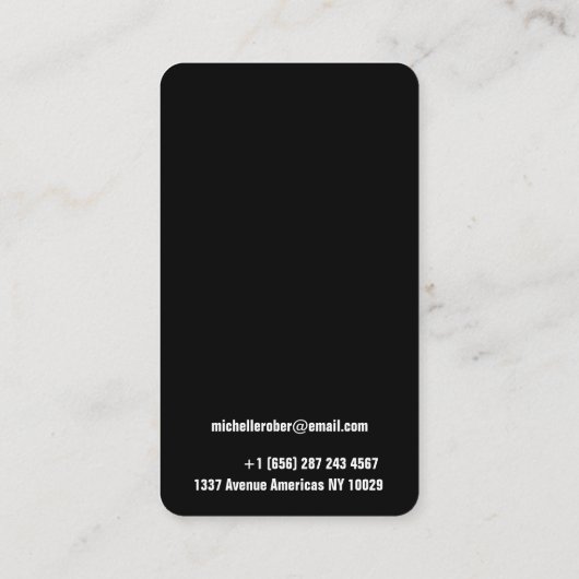 クールでモダンな縦の倍は味方しました 名刺 (裏面)