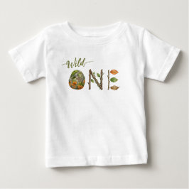 クールでモダンなWild Oneベビー服 1歳の誕生日おめでとうTシャツ ベビーTシャツ