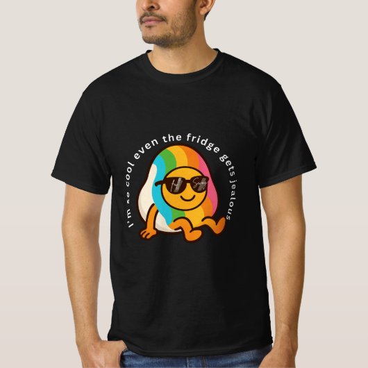 クールでヤキモチ – おもしろスウェットTシャツ Tシャツ (正面)