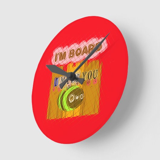 クールでロマンチックなおもしろい私は私がうんざりする恋しく思います ラウンド壁時計 (傾斜)