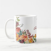 クールでロマンチックな花柄のブライズメイド マグ (左)